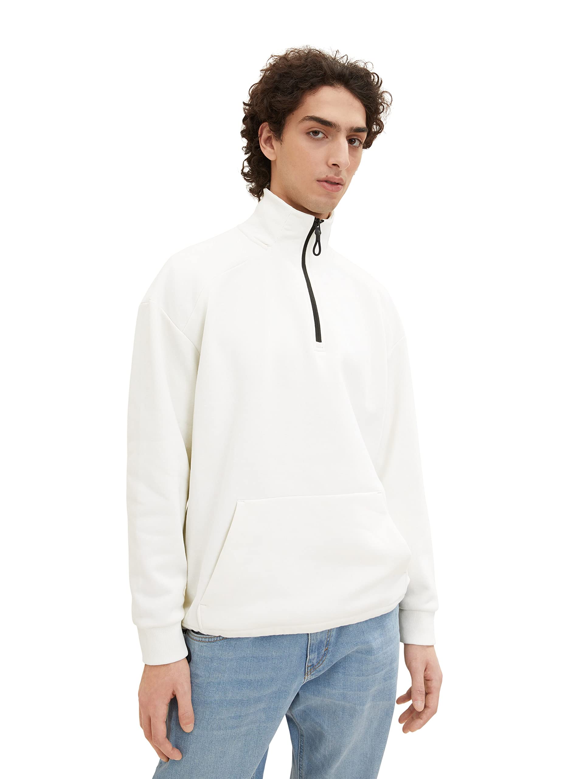 TOM TAILOR Denim Relaxed Fit Troyer sweatshirt for men
