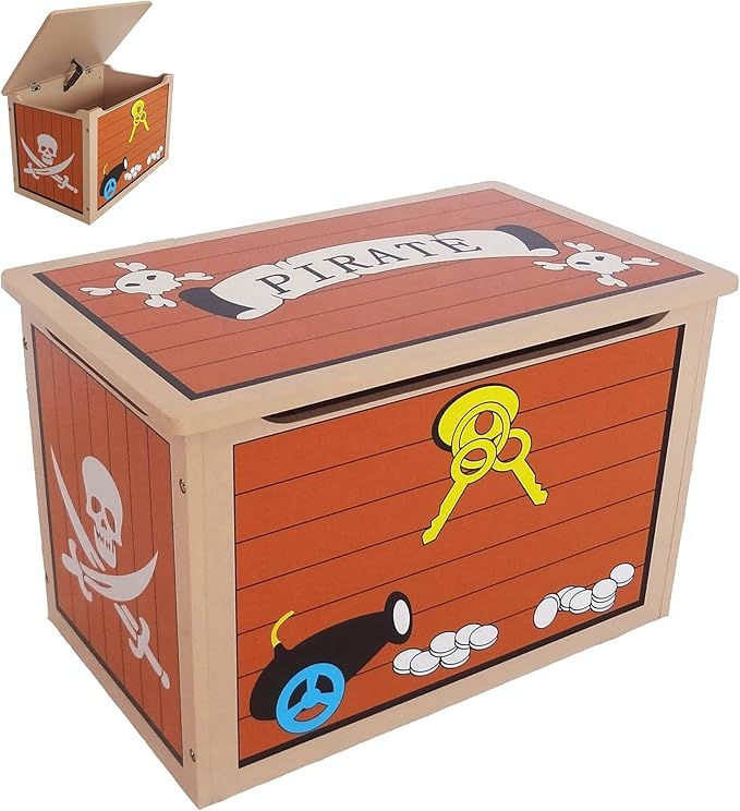 bebe style 儿童海盗宝藏箱玩具盒 棕色