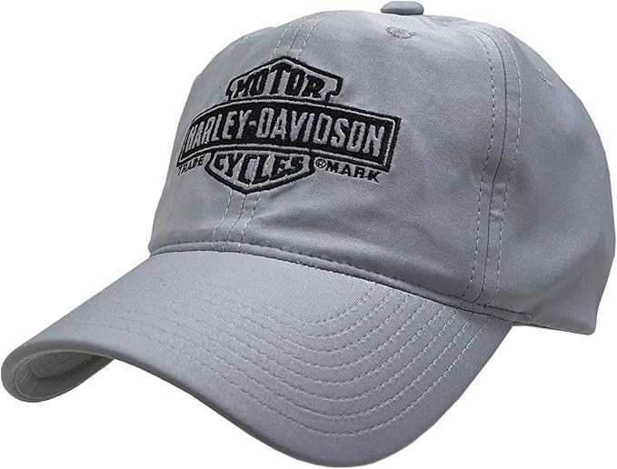 harley-davidson 男士高性能b&amp;s标志弹力棒球帽 - 灰色