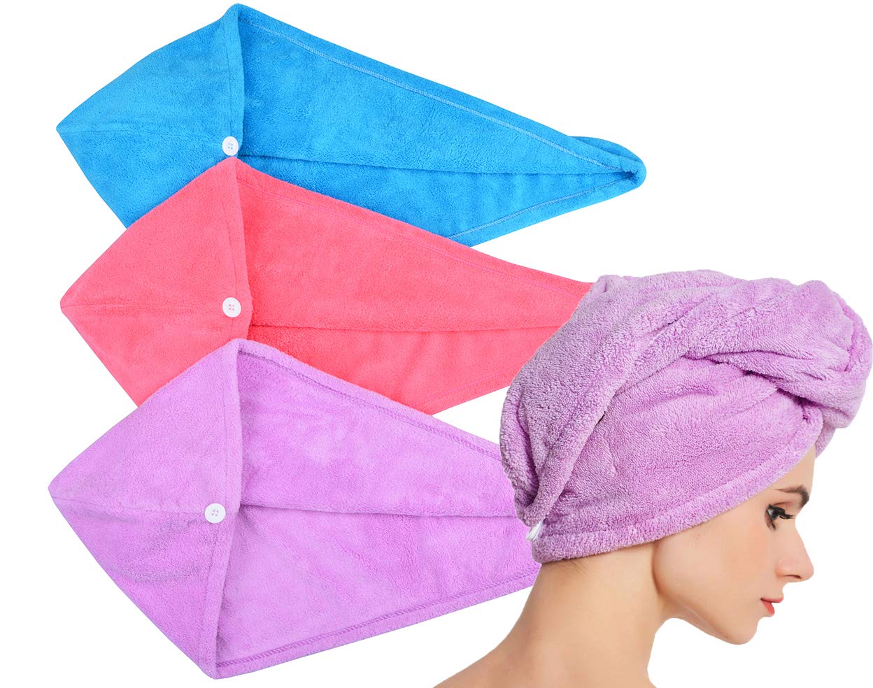 hopeshine Women's Soft shower * Towel Twist * Hijab shawl drying cover GREAT Gift for women