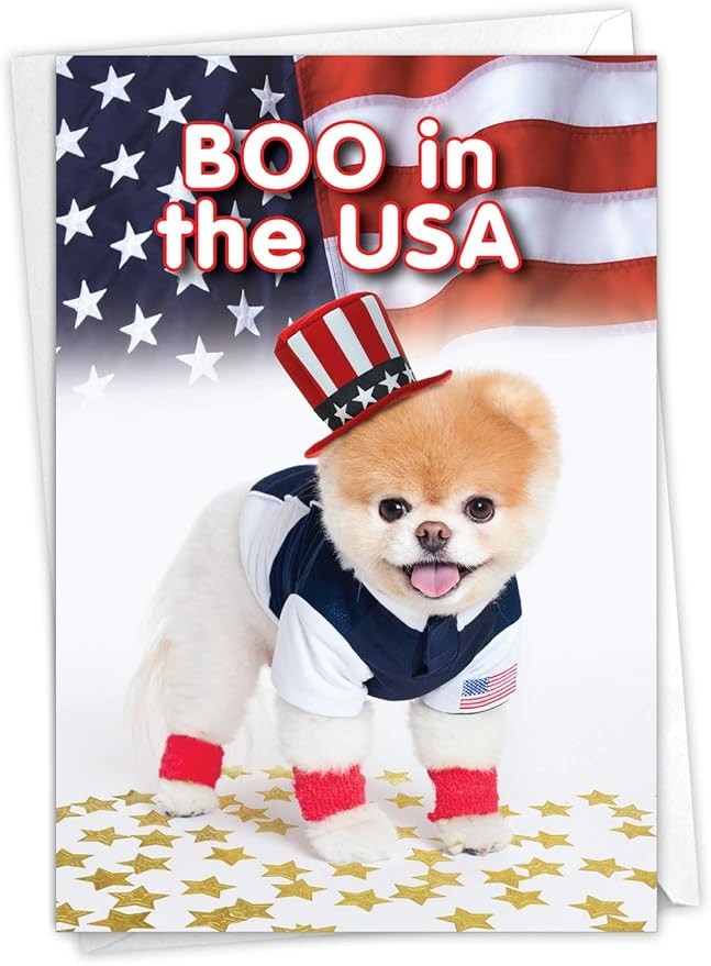 75 英寸)- 可爱宠物狗,儿童文具生日卡 - 小狗和