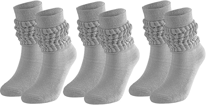 echolife 3 双装针织棉质休闲袜女士超长弹力及膝长筒袜尺码 9-11