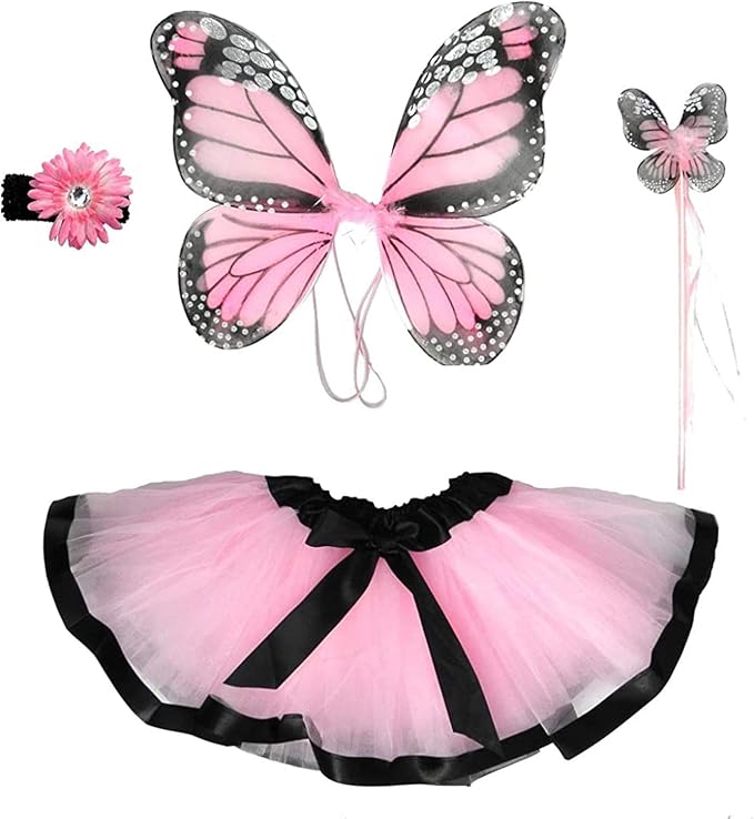 女孩粉色蝴蝶monarch fairy 服装