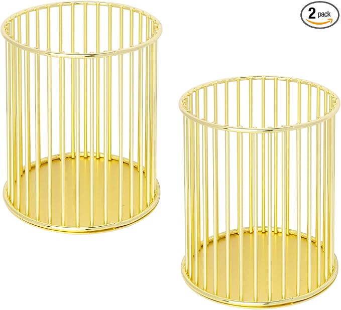 EDATOFLY 2 件装笔筒,适用于书桌,网状桌面收纳笔,笔筒,网眼笔筒,适用于家