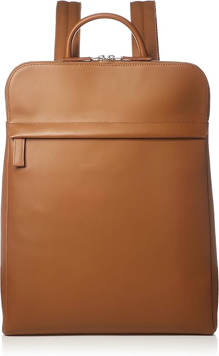 trion sa226 光滑皮革 背包 文件 棕褐色(dk.