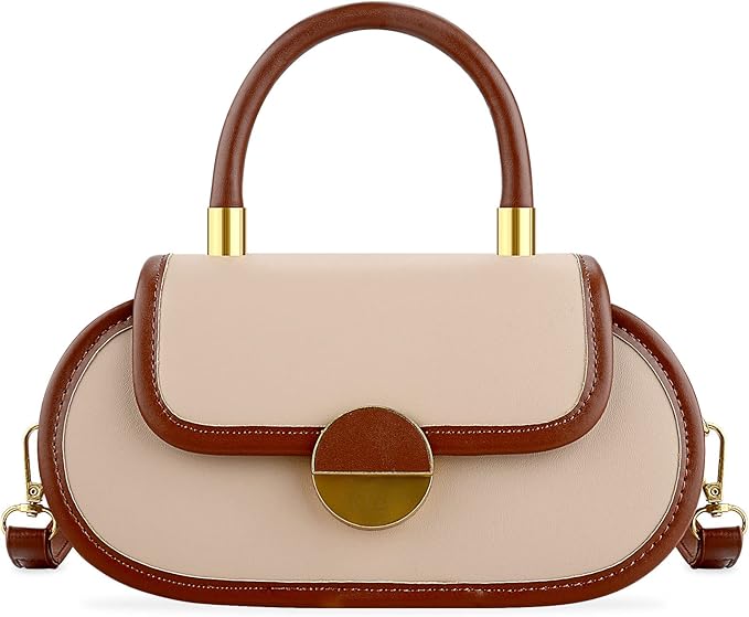 女童 pu 皮革挎包钱包,复古经典顶部提手斜挎包马鞍包,女士手提包