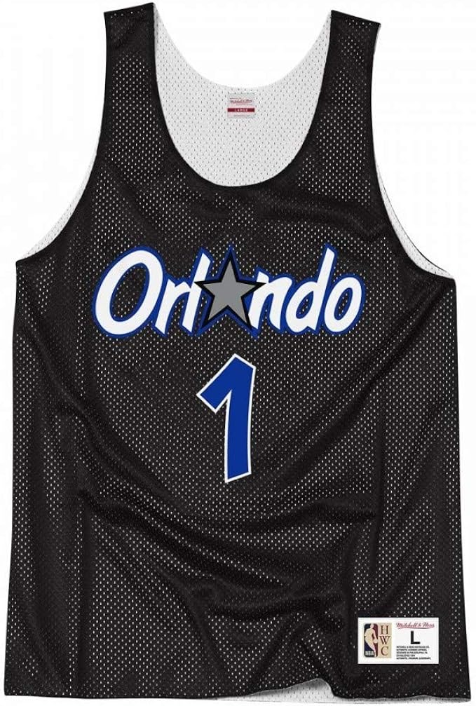 mitchell &amp; ness nba 奥兰多魔术 hardaway #1 双面网眼球衣