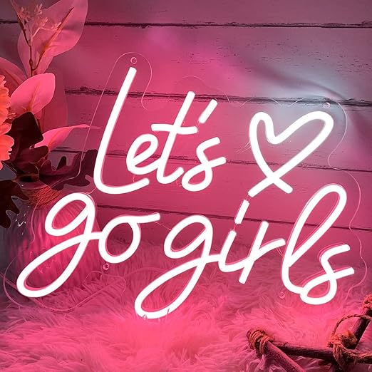 lets go girl 霓虹灯标志用于墙壁装饰个性化定制霓虹灯标志卧室生日
