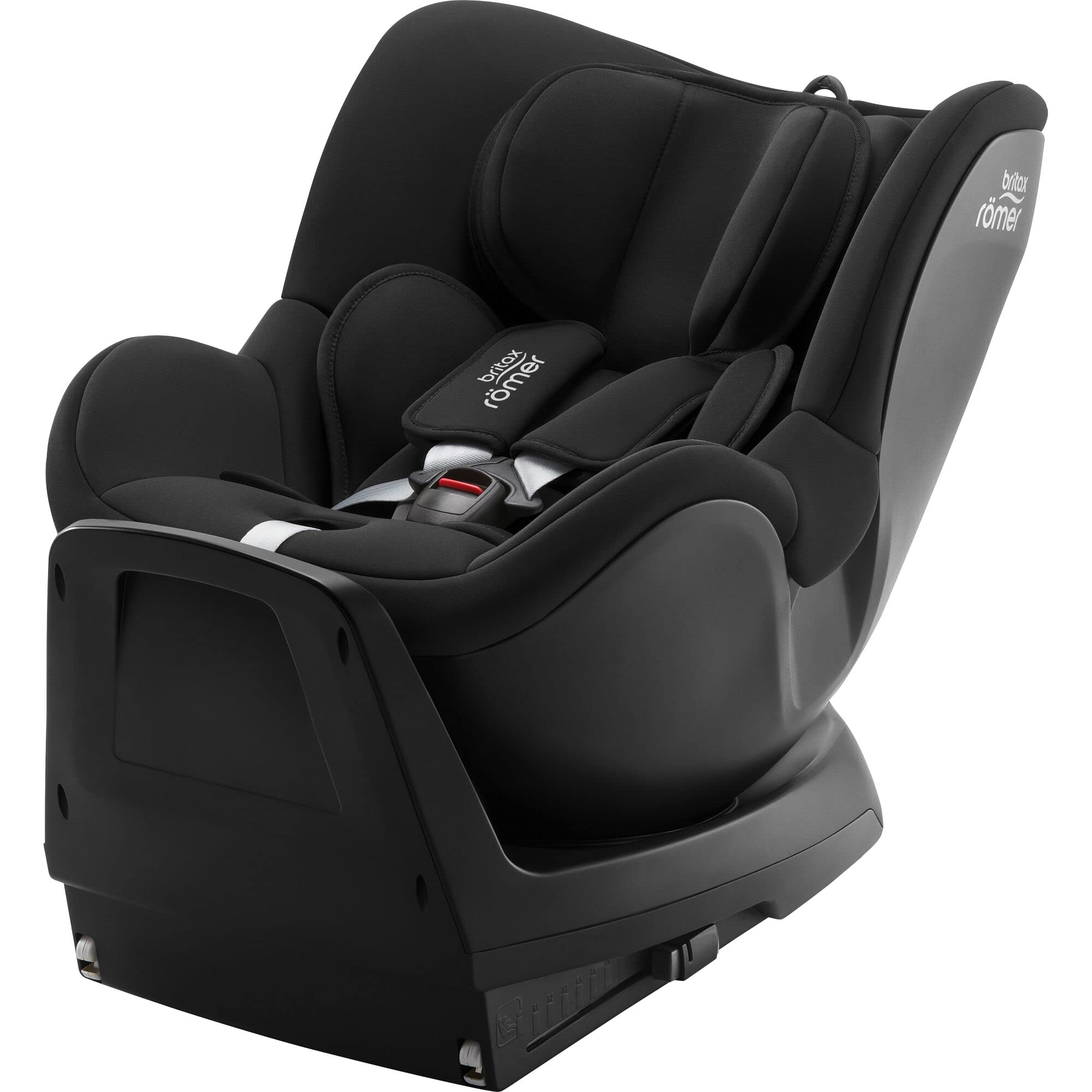 Britax Bodyssey R O MER rotating car seat DUALFIX Plus, 360 degree, with accessories and ISOFIX, 40-105 cm (i-Size), suitable for newborns -4 years old children, dark black