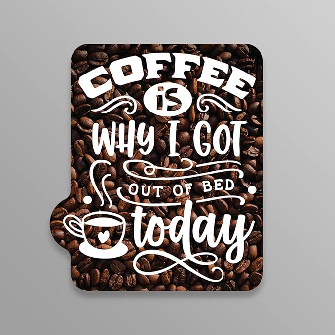 coffee is why i got out of bed today (2 件装)乙烯基贴花贴纸