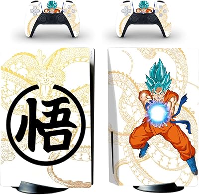 光盘控制台控制器动漫皮肤贴纸悟空贴花 ps5 控制台和控制器赛亚人