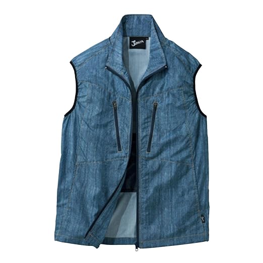 自重堂 jawin 空调服背心 54060 靛蓝色 ll码