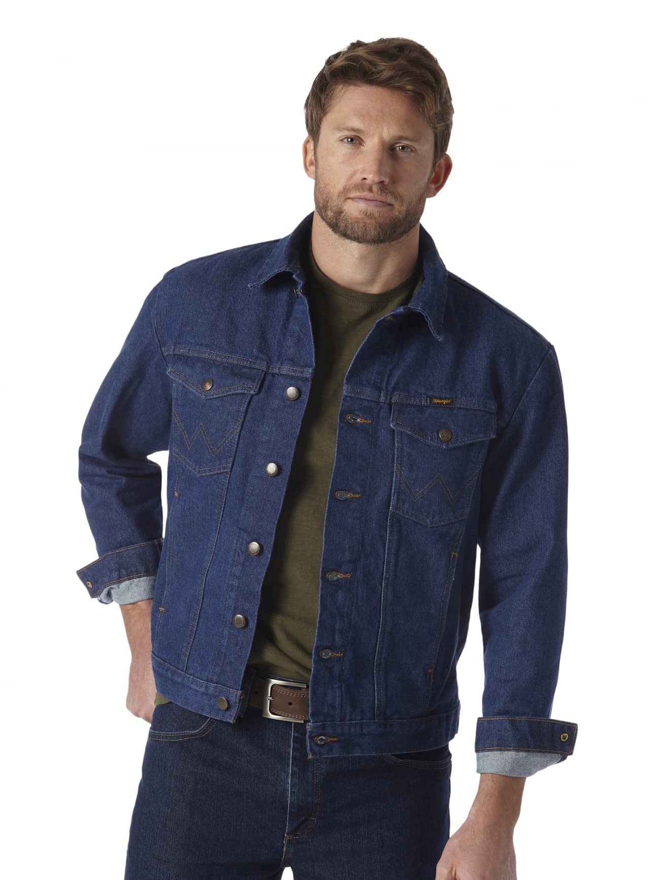 Wrangler men's Western style unlined denim jacket
