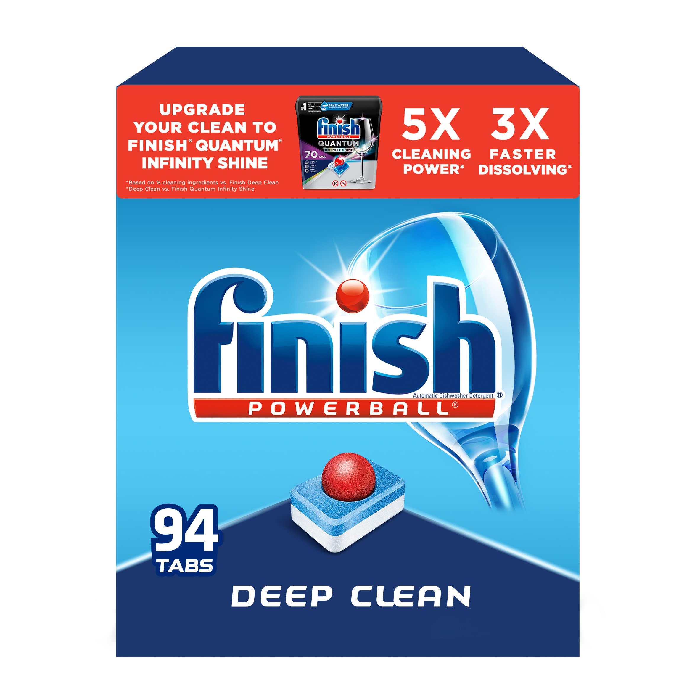 Finish Dishwasher detergent - All in 1- Powerball - Dish Washer - Disc washer - Fresh Aroma (packaging may vary), 94 pieces