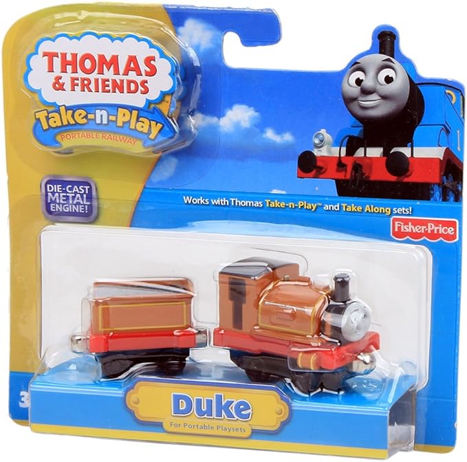 雅瑞乐 thomas托马斯 磁性合金小火车头玩具 杜克 费雪板装托马斯