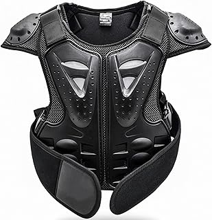 yydsjfm 儿童防护盔甲,儿童身体护甲胸部背脊保护器,适用于越野自行车