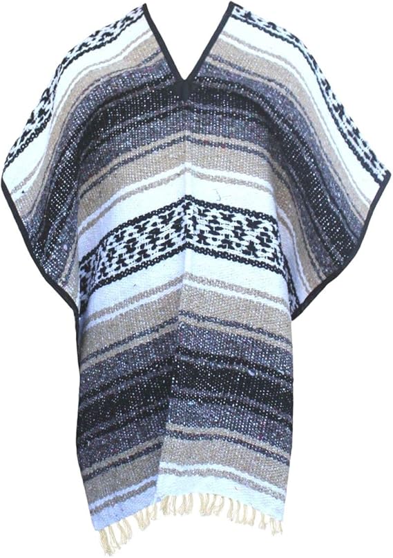 delmex经典墨西哥毛毯斗篷棕褐色onesize