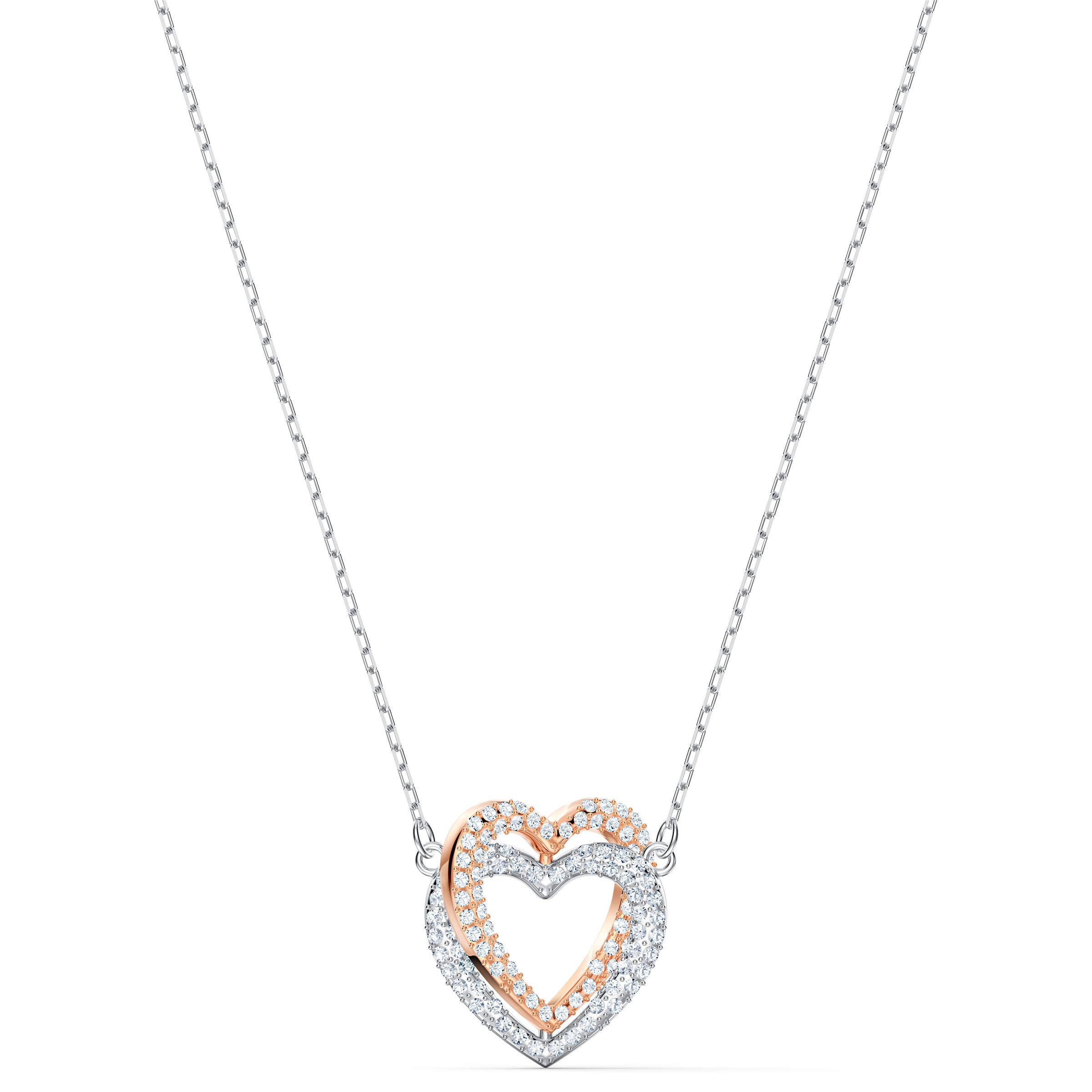 Clear crystal necklace from Swarovski Infinity Heart jewelry collection