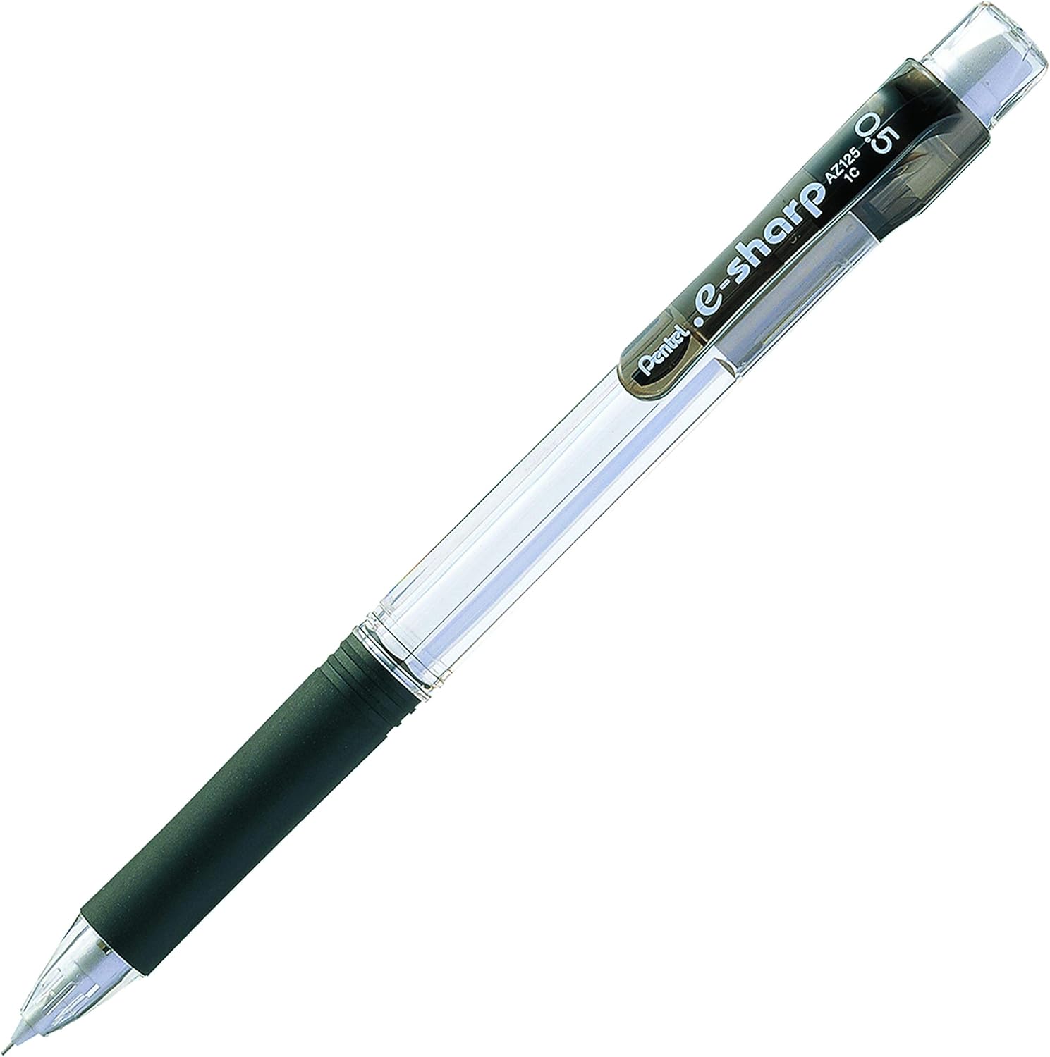 pentel e-sharp 机械铅笔,黑色桶,12 盒装 0.5 毫米 黑色