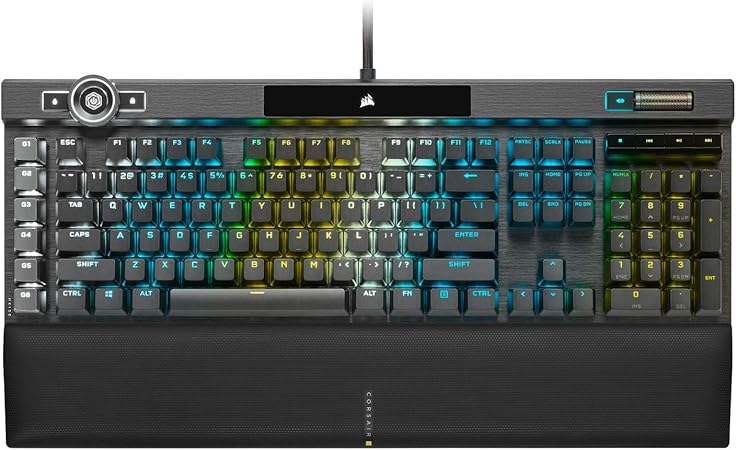 Corsiar 美商海盗船 Corsiar 美商海盗船k100 Rgb 机械游戏键盘 Cherry Mx Speed Rgb银 键开关 Axon超处理技术 可实现4倍更快的吞吐量 44区域rgb Lightedge Pbt双发键帽 价格报价图片评测多少钱