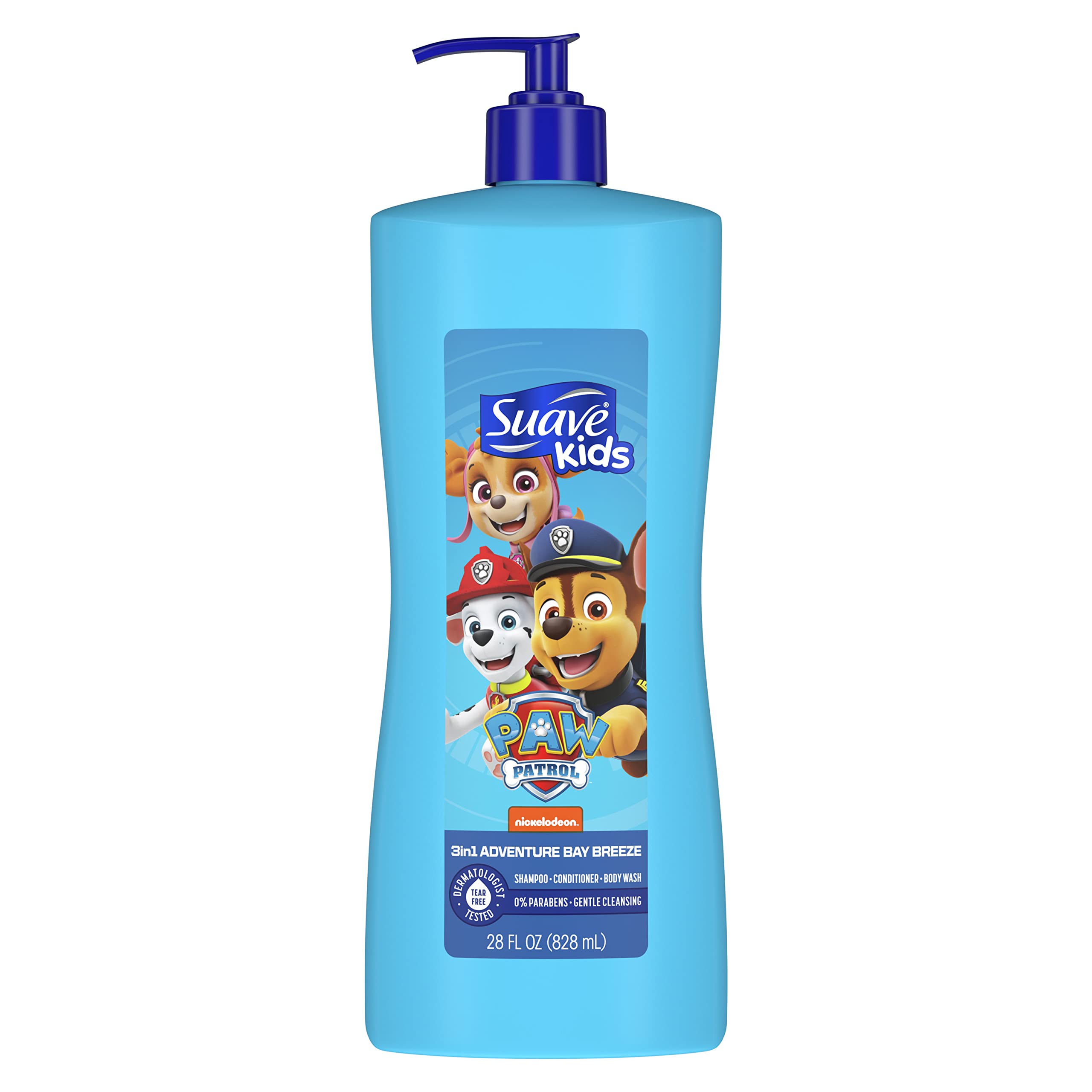 Suave Sihuafu Children's 3-in-1 Shower Gel and Shampoo Wang Wang Team Great Power Pattern 28 oz/828 ml (Set of 4)