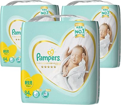 Pampers 帮宝适纸尿裤腰贴式亲肤テープ新生児サイズ 5kgまで 84枚 3 个护健康 亚马逊中国