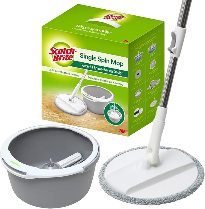 3m 旋转拖把 超细纤维 小巧 地板 清洁地板 擦拭 scotch brite ssm-t6