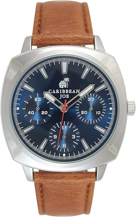 caribbean joe 男式蓝宝石方形表盘手表均码蓝宝石蓝色, robin 蓝