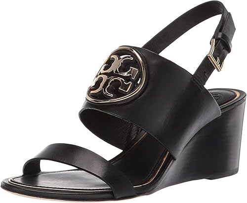 Tory Burch 汤丽柏琦 Tory Burch 汤丽柏琦图片tory Burch 汤丽柏琦价格tory Burch 女式黑色皮革米勒金属坡跟鞋 美码7 5 码 亚马逊中国