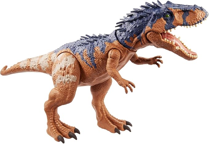 jurassic world toys 侏罗纪世界大型咬人恐龙手办,具有尾巴激活的