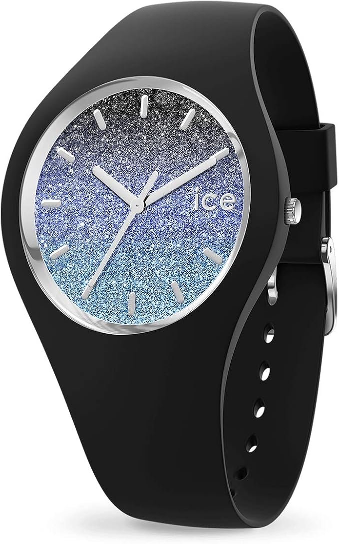 ice-watch - ice lo milky way - 黑色女士手表,带硅胶表带
