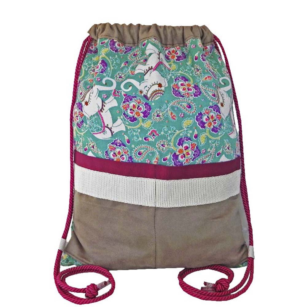 El Taller de Mis Nubes Elephant print * An, women's backpack multi-color 32x0.5x42cm (W x H x L), multi-color, 32x0.5x42cm (W x H x L)