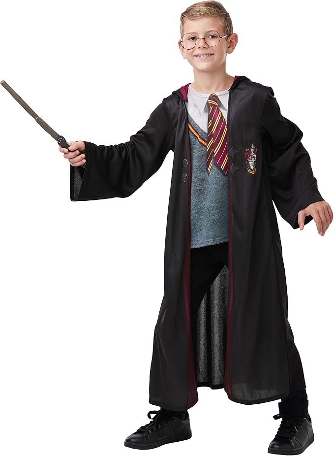 39;s 官方哈利波特 gryffindor 豪华长袍,带魔杖和眼镜,儿童服装