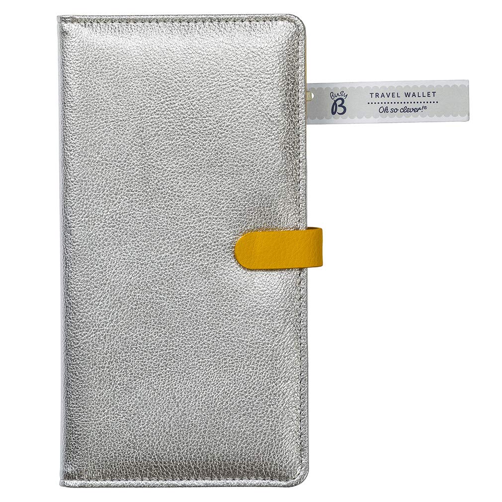 Busy B travel wallet - faux leather travel wallet with passport and file space
