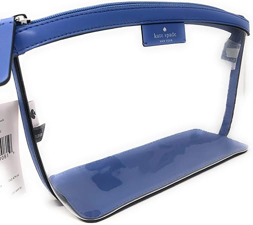 Kate Sapde New York 中号化妆包旅行包手拿包透明蓝色 亚马逊中国 服饰箱包