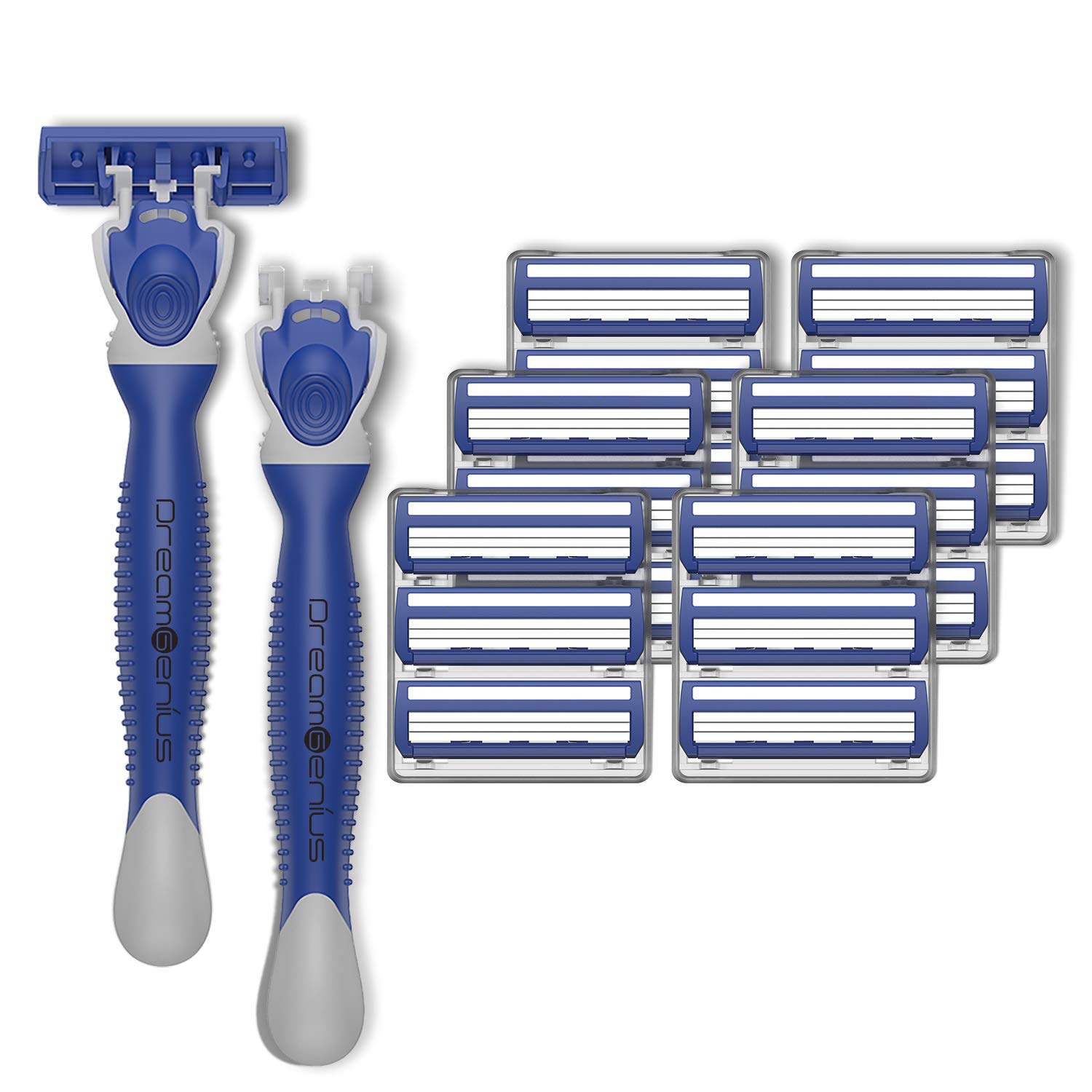 DreamGenius Women's Razor, Women's Razor, a non-slip handle + 9 replacement, value Blue Razor Women's bag, easy to carry when traveling