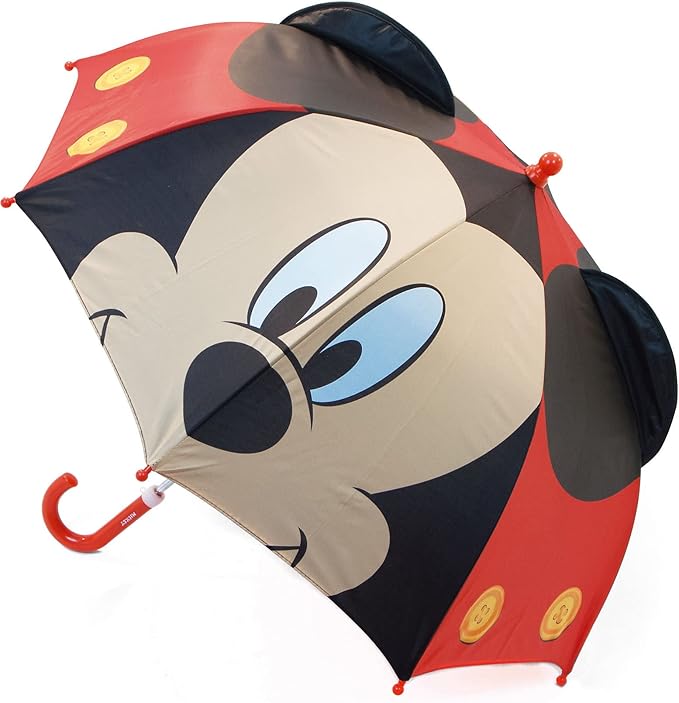 arditex wd13373 迪士尼米奇 3d 聚酯雨伞 8 面直径 86 厘米 手动开口