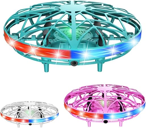 Essential Toys Led 儿童或成人手操作无人机 免提运动传感器迷你无人机 室内小型ufo 玩具飞球无人机玩具 适合男孩和女孩 蓝色 亚马逊中国 个护健康