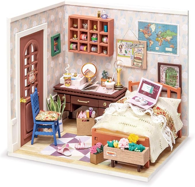 rolife diy 微型玩具屋套件 卧室比例模型 适合青少年/成人(安妮卧室)