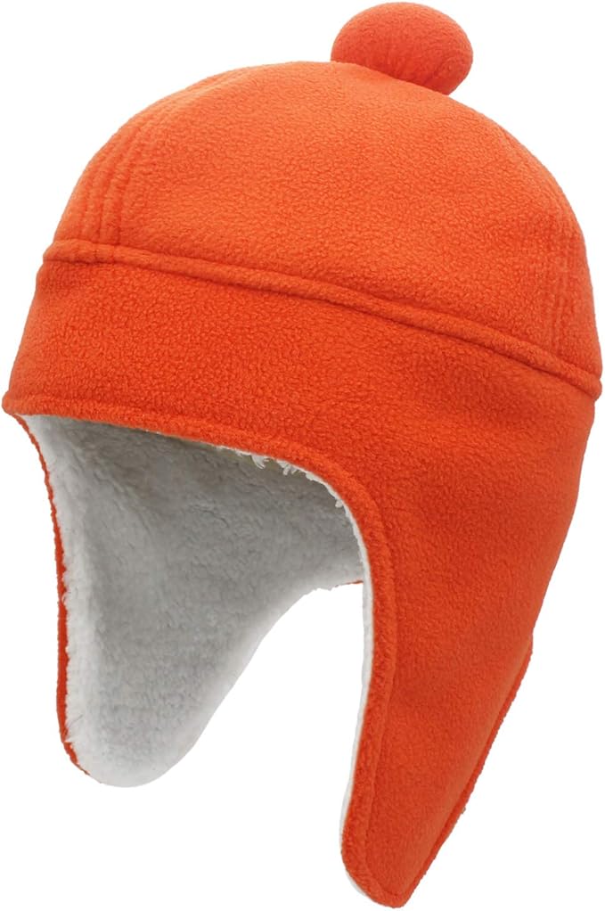 秋冬 beanie 女士可爱球飞行员帽耳朵保护帽男女人造羔羊毛保暖帽