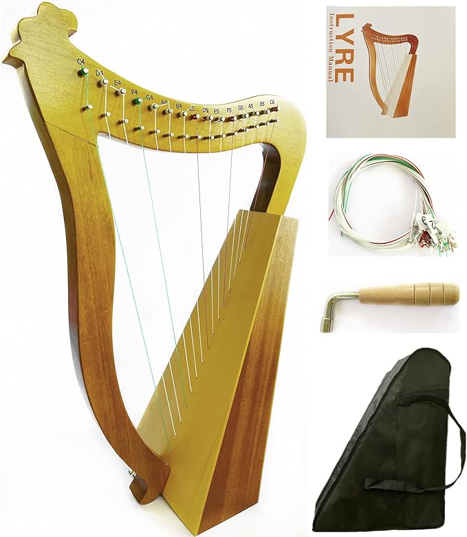 竖琴桃花心木(15 弦) : 亚马逊中国: 乐器