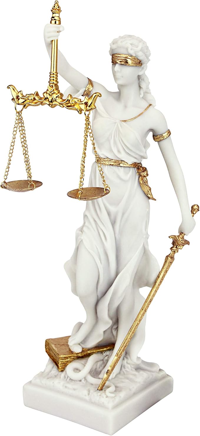 design toscano wu71832 bonded marble themis blind justice statue