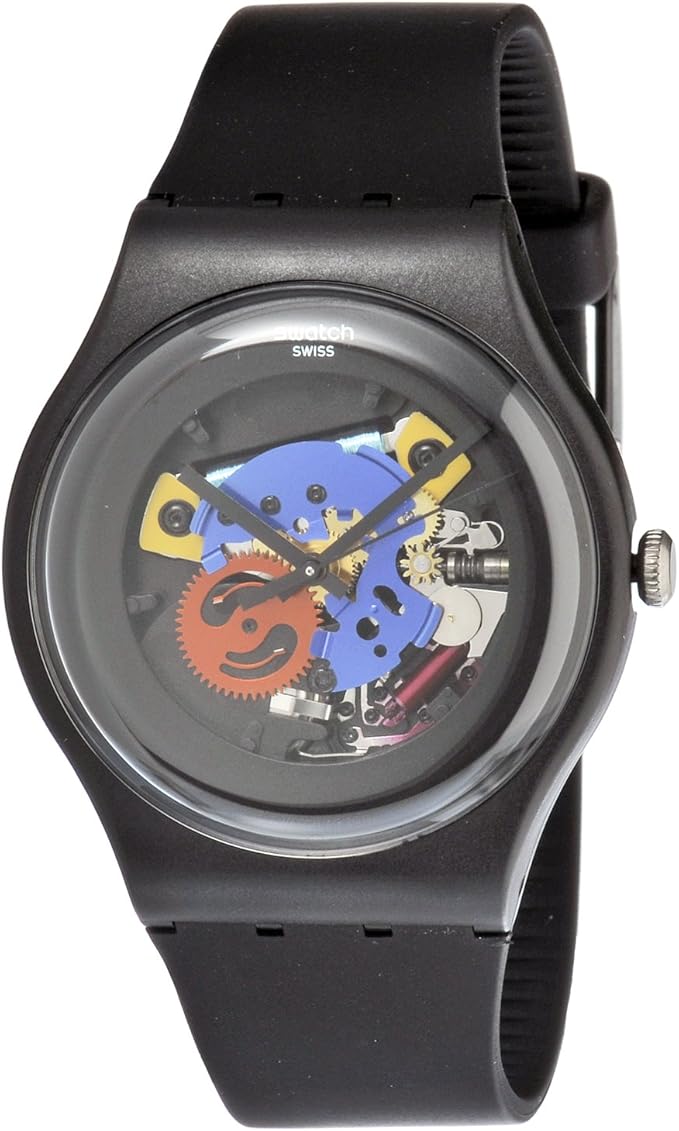 swatch 中性款 suob101 石英塑料*黑色表盘手表