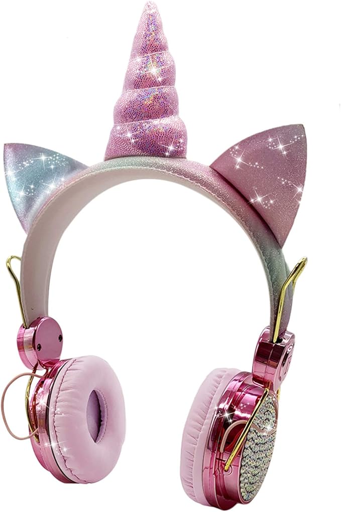 儿童独角兽耳机,无线蓝牙 5.