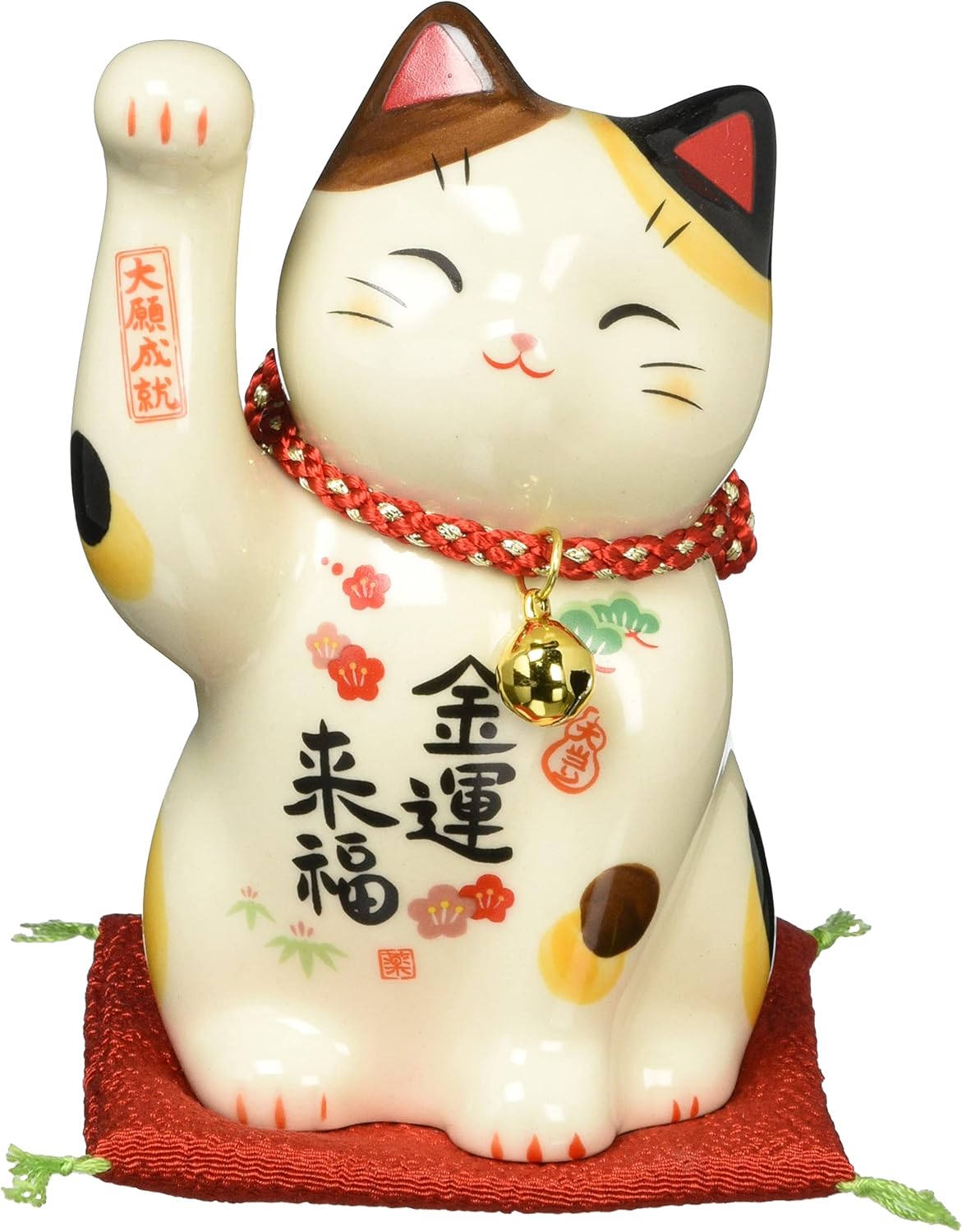 彩绘金运来福招财猫 带铃铛 中 7659 薬師窯 Yakushigama 价格报价图片