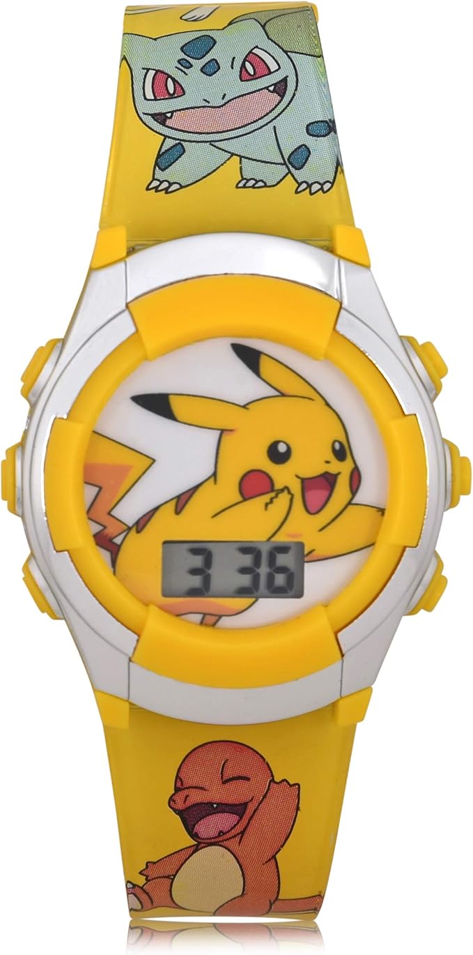 pokemon 儿童石英手表, 皮卡丘黄, 石英手表 : 亚马逊中国: 钟表