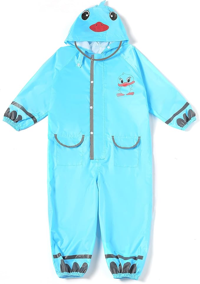 time lover 儿童雨衣,卡通儿童幼童雨衣夹克雨披男孩女孩2-12岁