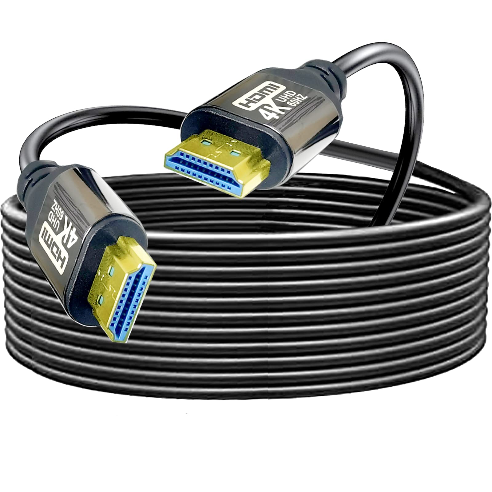 4K HDMI cable 30 ft 2.0 18Gbps, High speed HDMI cable 4K60 2K120 1080P eARC HDR HDCP 2.2 2.3 Compatible with Apple TV 4K SONY LG Samsung Series X RTX 3080 PS5