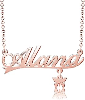 candycharms 纯银吊坠定制板个性化姓名项链送给女士情侣礼物