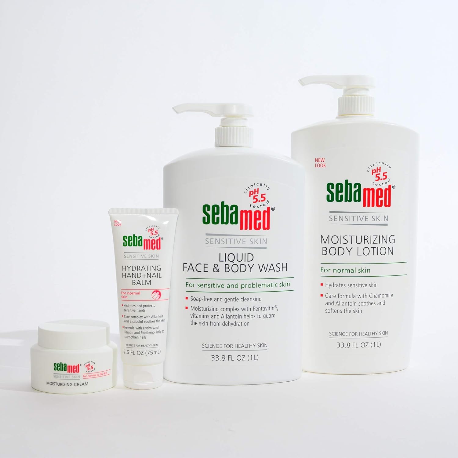Sebamed 无防腐剂面部和沐浴露 含水泵 敏感和精致皮肤ph 5 5 超温和 推荐洁面乳33 8 液体盎司 1 升 2 套超值装 亚马逊中国 美容化妆